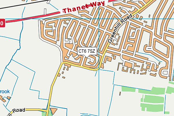 CT6 7SZ map - OS VectorMap District (Ordnance Survey)