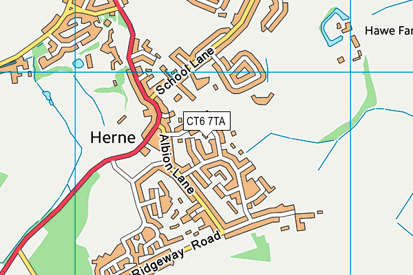 CT6 7TA map - OS VectorMap District (Ordnance Survey)