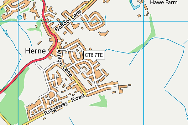 CT6 7TE map - OS VectorMap District (Ordnance Survey)