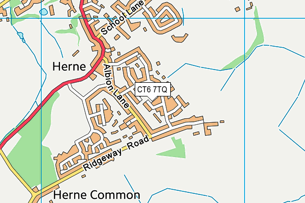 CT6 7TQ map - OS VectorMap District (Ordnance Survey)