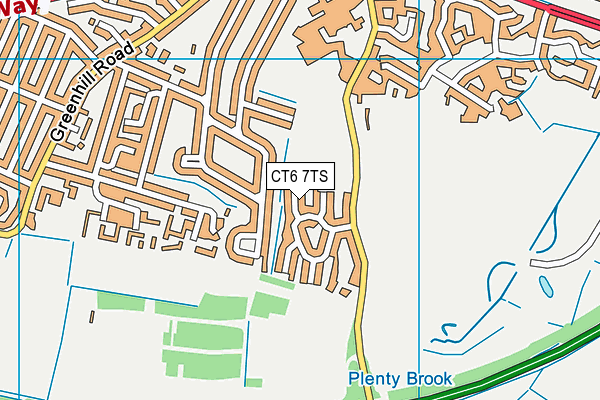 CT6 7TS map - OS VectorMap District (Ordnance Survey)