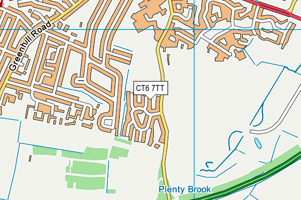 CT6 7TT map - OS VectorMap District (Ordnance Survey)