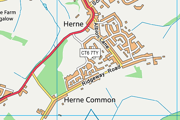 CT6 7TY map - OS VectorMap District (Ordnance Survey)