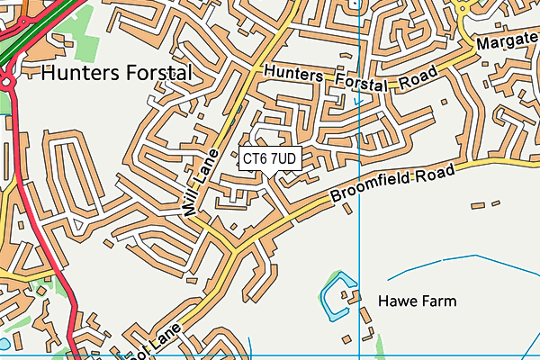 CT6 7UD map - OS VectorMap District (Ordnance Survey)
