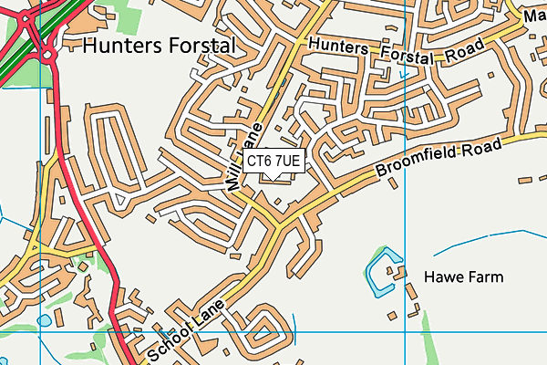 CT6 7UE map - OS VectorMap District (Ordnance Survey)