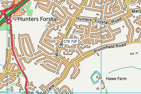 CT6 7UF map - OS VectorMap District (Ordnance Survey)