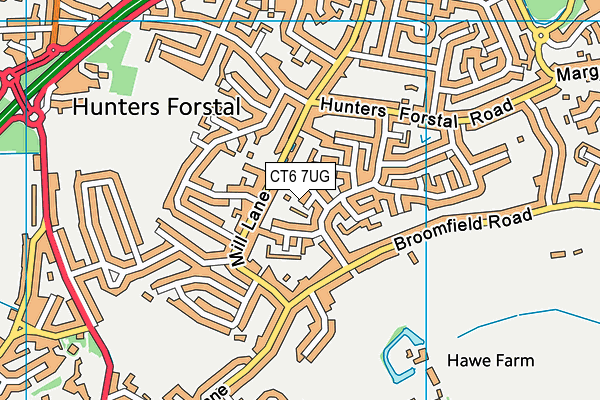 CT6 7UG map - OS VectorMap District (Ordnance Survey)