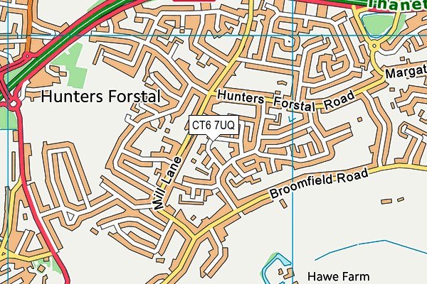 CT6 7UQ map - OS VectorMap District (Ordnance Survey)