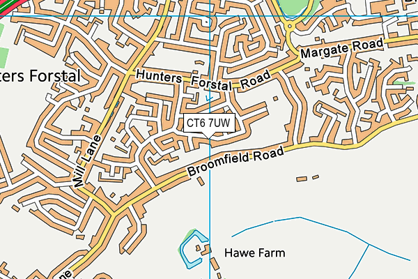 CT6 7UW map - OS VectorMap District (Ordnance Survey)