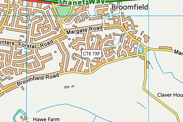 CT6 7XF map - OS VectorMap District (Ordnance Survey)