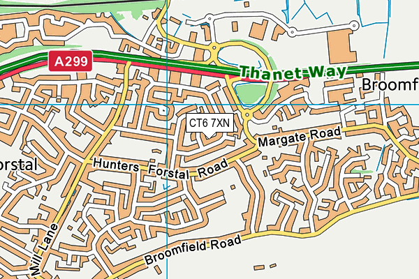 CT6 7XN map - OS VectorMap District (Ordnance Survey)