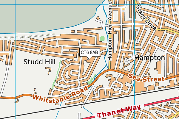 CT6 8AB map - OS VectorMap District (Ordnance Survey)