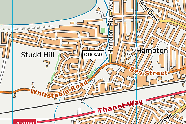 CT6 8AD map - OS VectorMap District (Ordnance Survey)