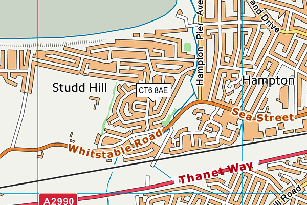 CT6 8AE map - OS VectorMap District (Ordnance Survey)