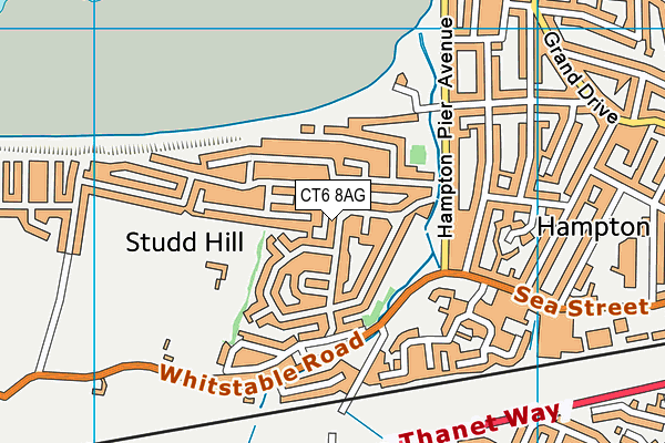 CT6 8AG map - OS VectorMap District (Ordnance Survey)