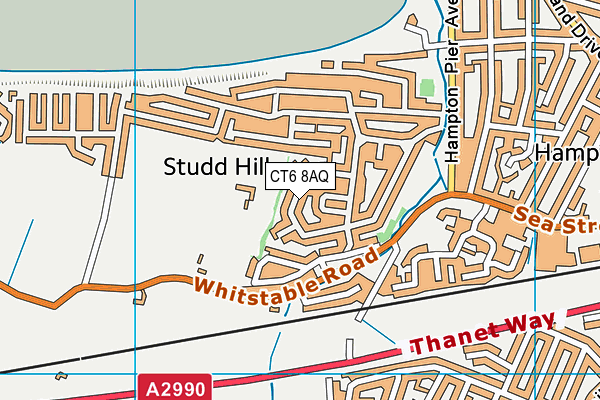 CT6 8AQ map - OS VectorMap District (Ordnance Survey)