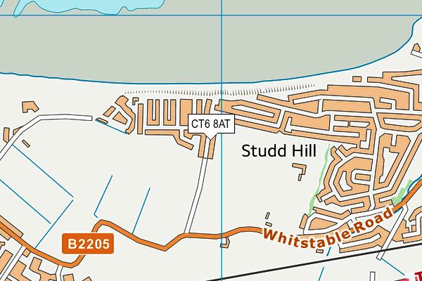 CT6 8AT map - OS VectorMap District (Ordnance Survey)