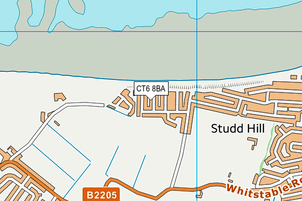 CT6 8BA map - OS VectorMap District (Ordnance Survey)