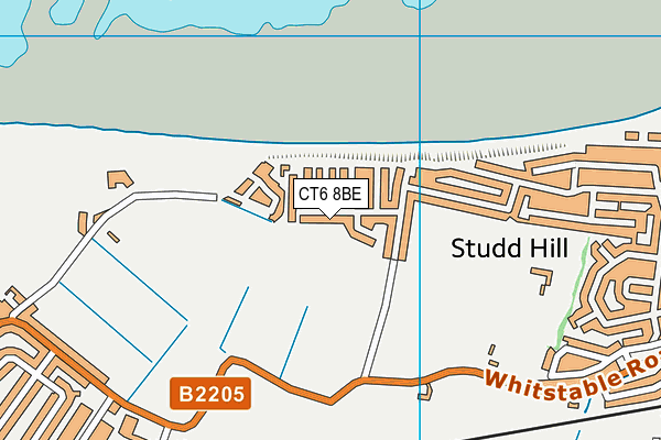 CT6 8BE map - OS VectorMap District (Ordnance Survey)