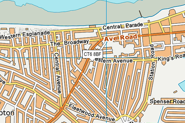 CT6 8BF map - OS VectorMap District (Ordnance Survey)