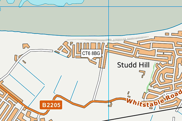 CT6 8BG map - OS VectorMap District (Ordnance Survey)