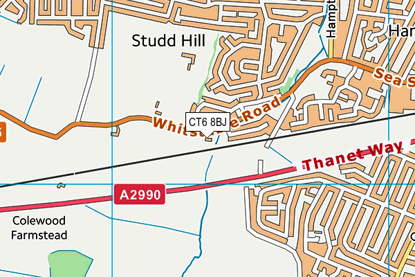 CT6 8BJ map - OS VectorMap District (Ordnance Survey)