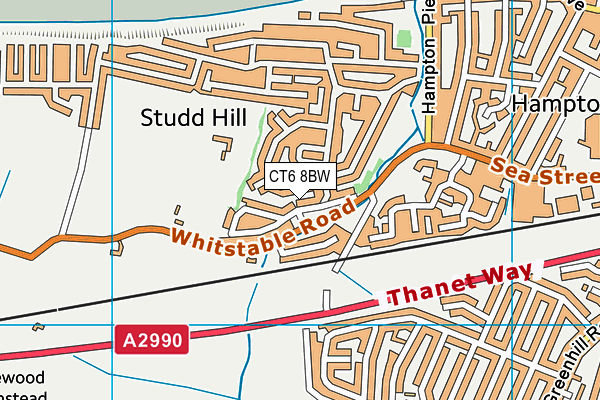 CT6 8BW map - OS VectorMap District (Ordnance Survey)