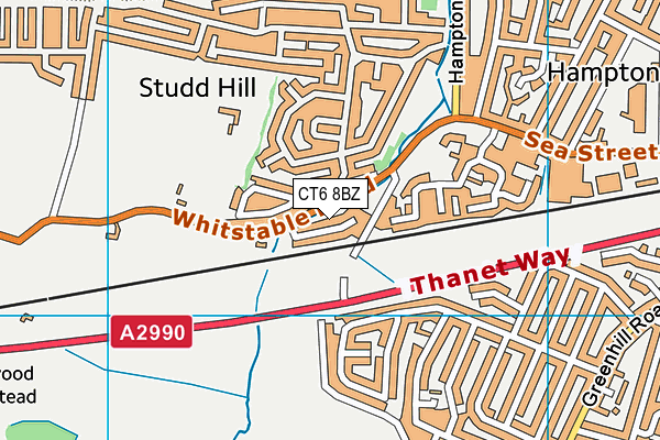 Map of HAMPTON CLOSE 1968 LIMITED at district scale