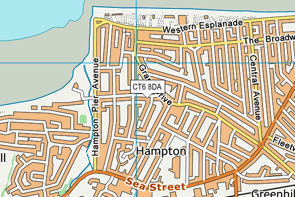 CT6 8DA map - OS VectorMap District (Ordnance Survey)