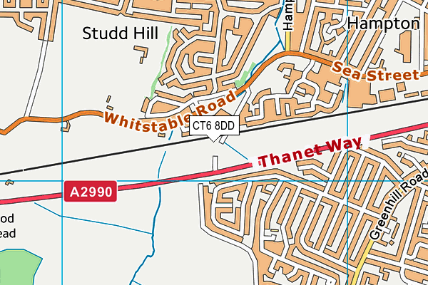 CT6 8DD map - OS VectorMap District (Ordnance Survey)