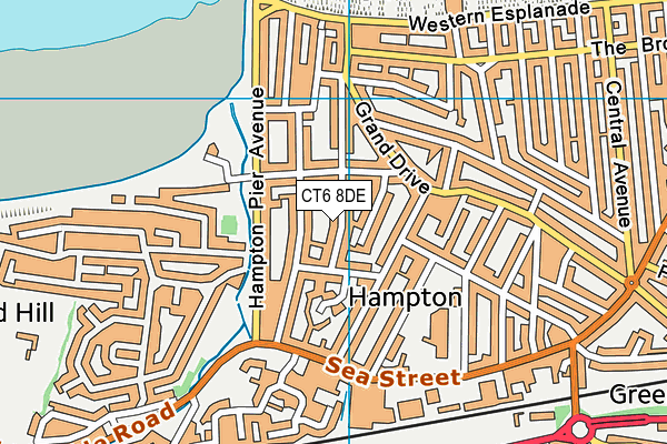 CT6 8DE map - OS VectorMap District (Ordnance Survey)