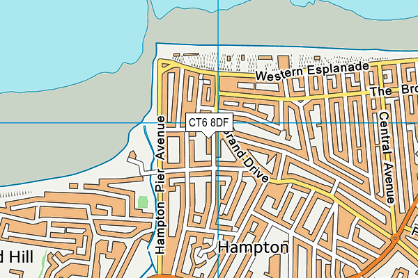 CT6 8DF map - OS VectorMap District (Ordnance Survey)