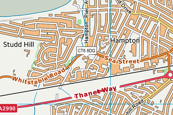 CT6 8DQ map - OS VectorMap District (Ordnance Survey)