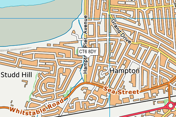 CT6 8DY map - OS VectorMap District (Ordnance Survey)