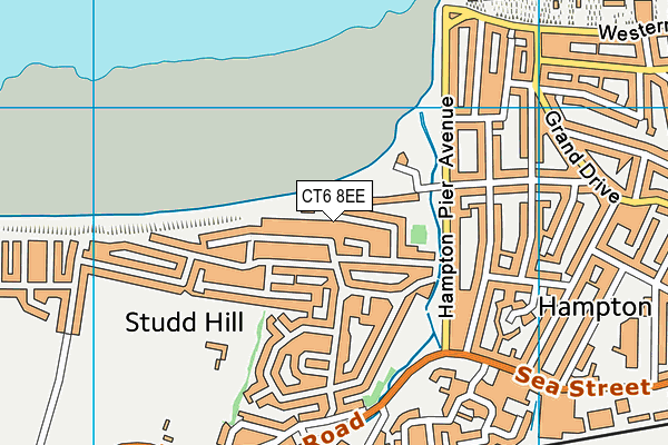 CT6 8EE map - OS VectorMap District (Ordnance Survey)