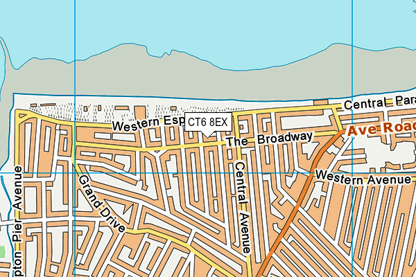 CT6 8EX map - OS VectorMap District (Ordnance Survey)