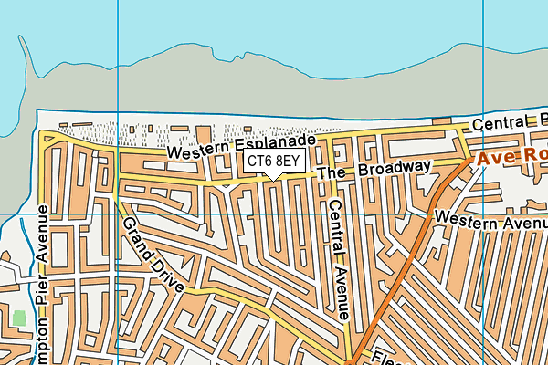 CT6 8EY map - OS VectorMap District (Ordnance Survey)