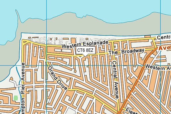CT6 8EZ map - OS VectorMap District (Ordnance Survey)