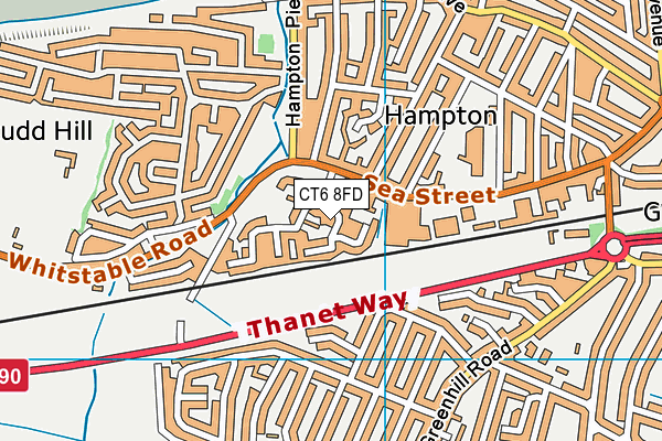 CT6 8FD map - OS VectorMap District (Ordnance Survey)