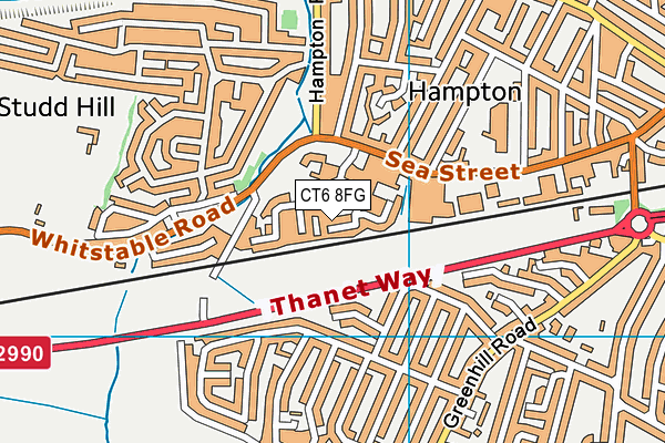 CT6 8FG map - OS VectorMap District (Ordnance Survey)