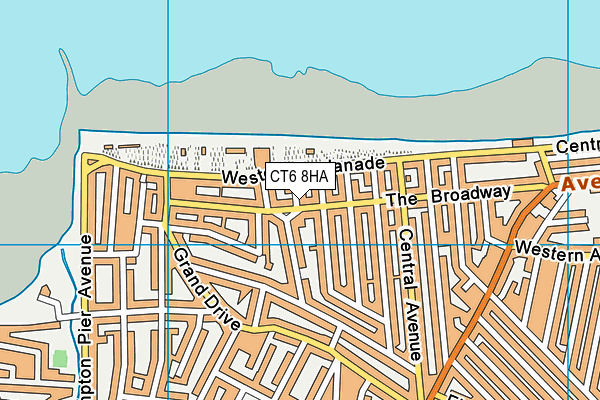 CT6 8HA map - OS VectorMap District (Ordnance Survey)