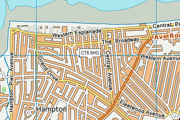 CT6 8HG map - OS VectorMap District (Ordnance Survey)