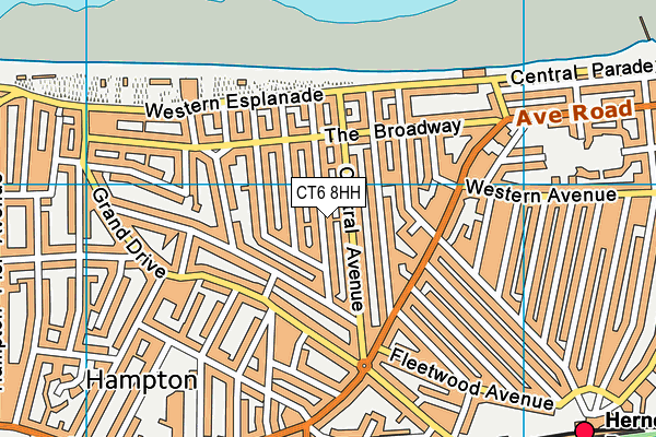 CT6 8HH map - OS VectorMap District (Ordnance Survey)