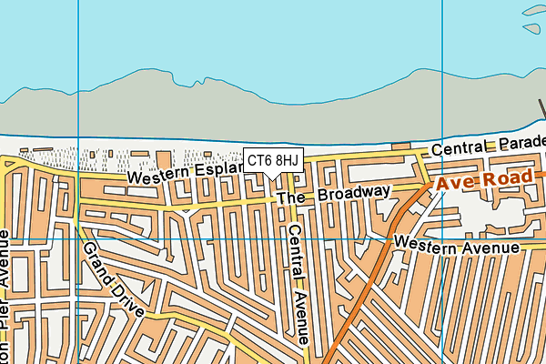 CT6 8HJ map - OS VectorMap District (Ordnance Survey)