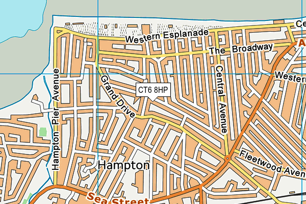 CT6 8HP map - OS VectorMap District (Ordnance Survey)
