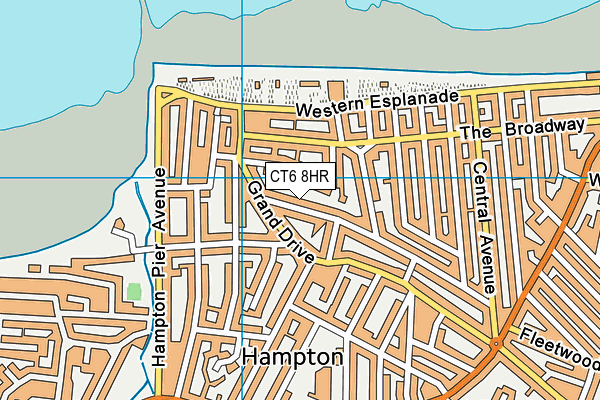 CT6 8HR map - OS VectorMap District (Ordnance Survey)