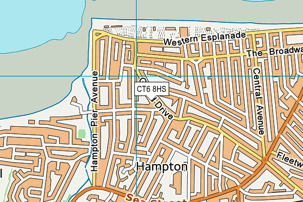 CT6 8HS map - OS VectorMap District (Ordnance Survey)