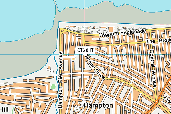 CT6 8HT map - OS VectorMap District (Ordnance Survey)