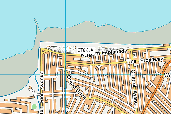 CT6 8JA map - OS VectorMap District (Ordnance Survey)