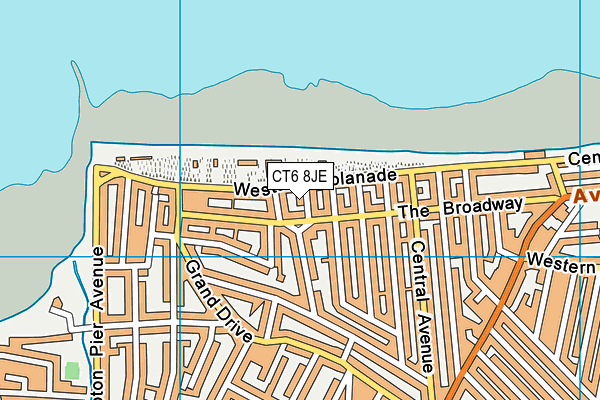 CT6 8JE map - OS VectorMap District (Ordnance Survey)